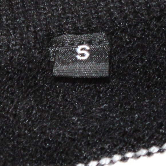 Women V Neck Cardigan Sweater Cropped Gold Buttons Black White Stripe Small - Picture 3 of 5